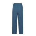 thumbnail image 4 of WFJCJPAF 2024 New Product Clearance！ Pants for Women Plus Size 4X,Women's Fashion Drawstring Casual Solid Color Micro-Stretch Pocket Loose Pants - Blue L, 4 of 6