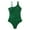 Green, variant on Summer Bathing Suit for Women One Piece Plus Size Swimsuit for Women Swimsuit Halter Plunge V Neck Monokini Ruched Tummy Control Suits Tropical Swimwear Suits
