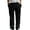 Black, variant on Mens Corduroy Pants Straight Leg Elastic Drawstring Waist Soft Stretch Relaxed Fit Trousers with Pockets