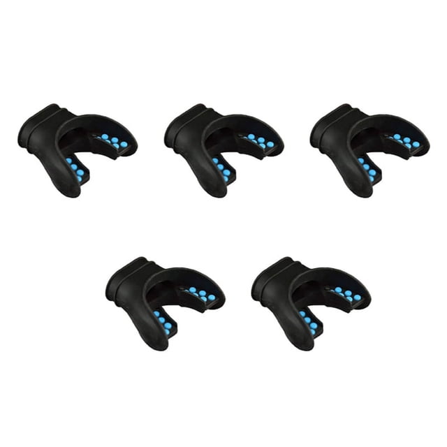 5X Regulador de Boquilla de Snorkel Boquilla de Buceo Accesorio Universal Reemplazo Respirador de Silicona de Buceo Azul