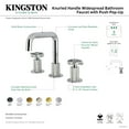 thumbnail image 7 of Kingston Brass KS1413RKZ Wendell Widespread Bathroom Faucet with Knurled Handle and Push Pop-Up Drain, Antique Brass, 7 of 7