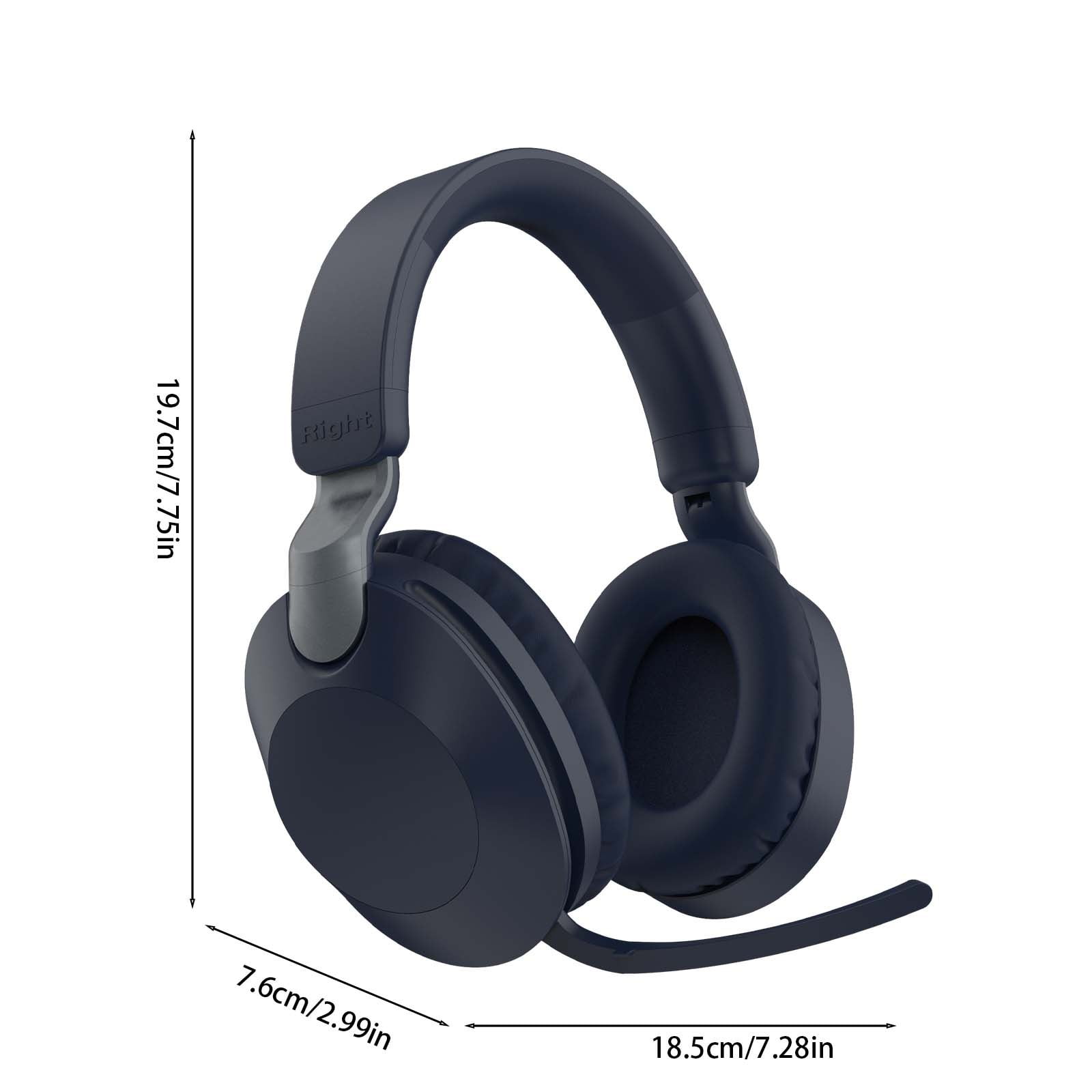 Wireless Headphones Bluetooth On-Ear Headset with Microphone and up to 50 Hours Battery Life with Quick Charging,Blue