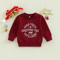 thumbnail image 5 of Douhoow 0-4Y Christmas Baby Girls Boys Sweatshirt Xmas Letter Printed Long Sleeve Pullover Tops, 5 of 9