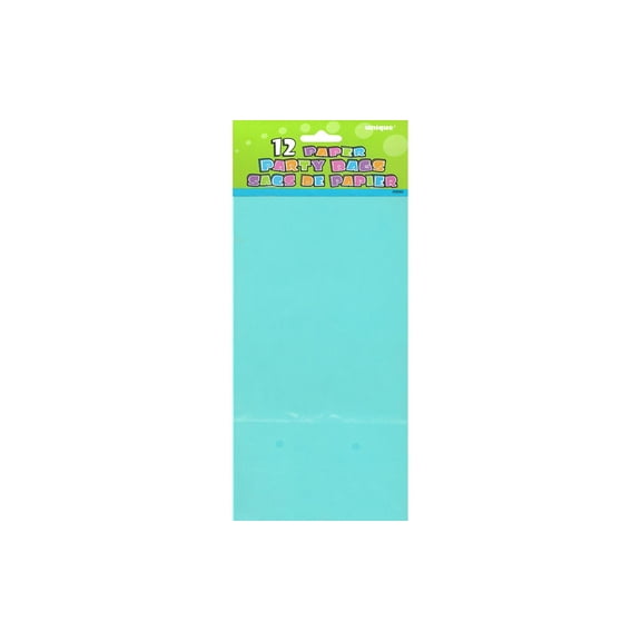 Unique Paper Party Bag 10x5" Powder Blue 12pc