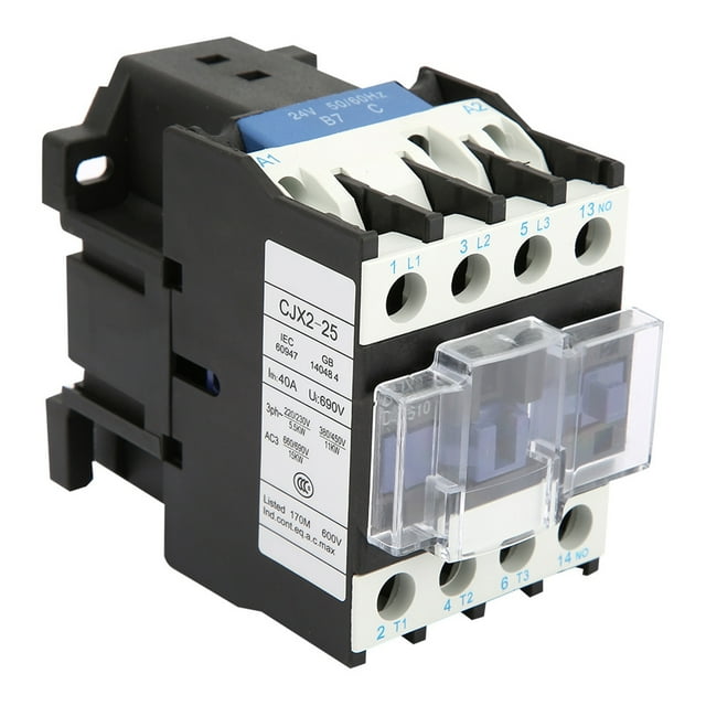 Dekaim Contactor de CA, Contactor eléctrico Industrial del contactor del Montaje en riel CJX2-2510(24VAC)