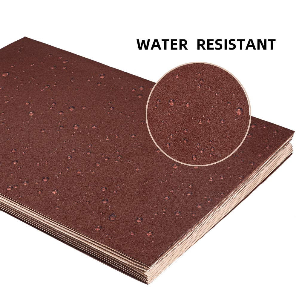 20PCS Velvet (Brown) Fabric Sticky Back Sheets A4 Sheet (8.3" x 11.8") Self-Adhesive Durable and Water Resistant Multi-Purpose for Christmas Decorations Art Craft Making colorful
