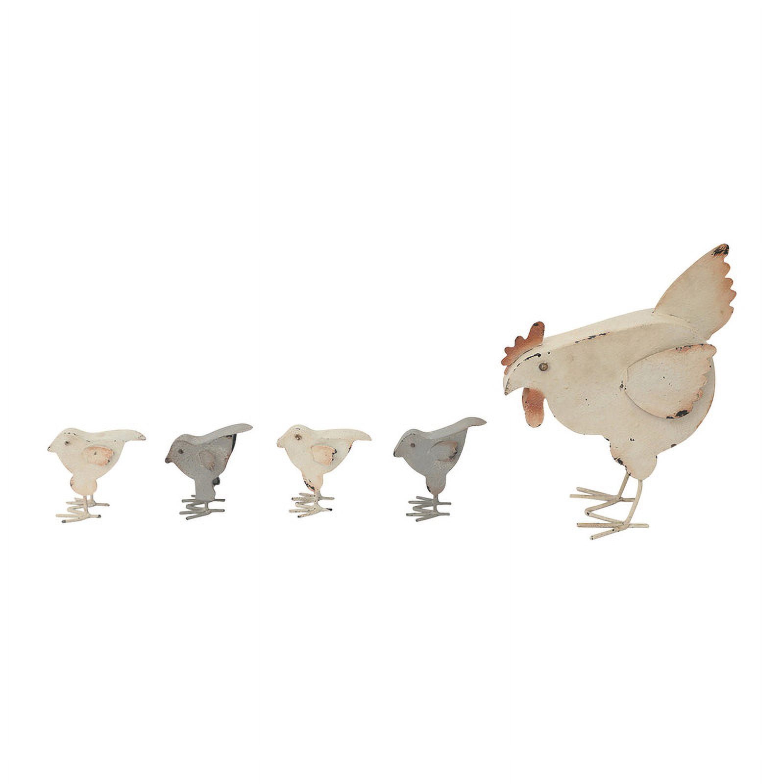Lila's Dual-Tone Tabletop Metal Farmhouse Henhouse Set of 5