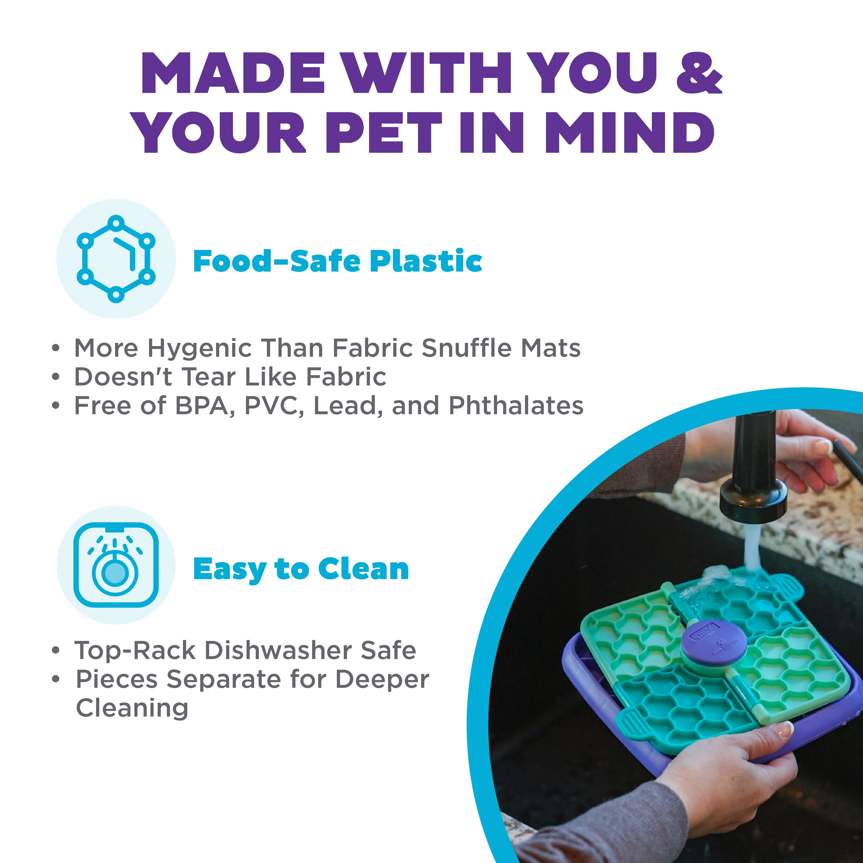 Outward Hound by Nina Ottosson Lick N’ Flip Level Dog Puzzle Toy, Lick Mat & Slow Feeder