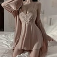 thumbnail image 2 of FRSASU Plus size Pajamas Women's Underwear Mesh Lace Slip Nightdress Home Wear Rose Gold XL(XL), 2 of 3