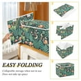 thumbnail image 2 of Yayeee Collapsible Cube Storage Bin with Lid Fabric Closet Decorative Basket with Handles, Green Vibrant Forest Pattern, 2 of 7