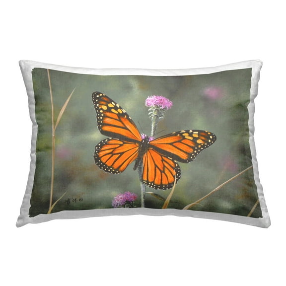 Stupell Industries Summer Visitor Butterfly Decorative Printed Throw Pillow Design by Mark Kelso.