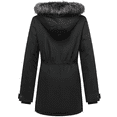thumbnail image 2 of GGleaf Women's Winter Jacket Quilted Thicken Coat Puffer Parka with Faux Fur Hood Black Small, 2 of 7