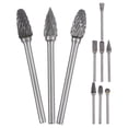 thumbnail image 1 of Luxshiny 10Pcs Rotary Burr Set Metal Deburring and Polishing Bits Compatible with Various Power Tools, 1 of 8