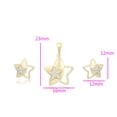 thumbnail image 2 of Set Collar y Aretes Estrella Swarovski Dama Oro 14K Laminado dorado Unitalla, 2 of 11