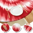 thumbnail image 4 of Red White Tie Dye Spiral Pattern Round Fitted Tablecloth with Elastic Edge,Dining Table Cover Waterproof,Outdoor Round Tablecloth for Camping,Dining,Indoor and Outdoor, 4 of 7