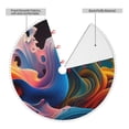 thumbnail image 2 of Rocae Vibrant Fluid Motion Art for Christmas Tree Skirt with Pom Pom Trim for Holiday Party for Holiday Home Decor Indoor Outdoor-36", 2 of 7