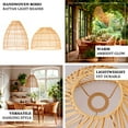 thumbnail image 4 of Efavormart Set of 3 Handwoven Rattan Pendant Light Shades – Boho Natural Cone Lampshade Covers – 16", 18", 20" Tall – Shades Only, 4 of 5