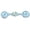 Light blue, variant on Double Rings Chinese Buttons Retros Styles Clothing Buttons Stylish Buttons