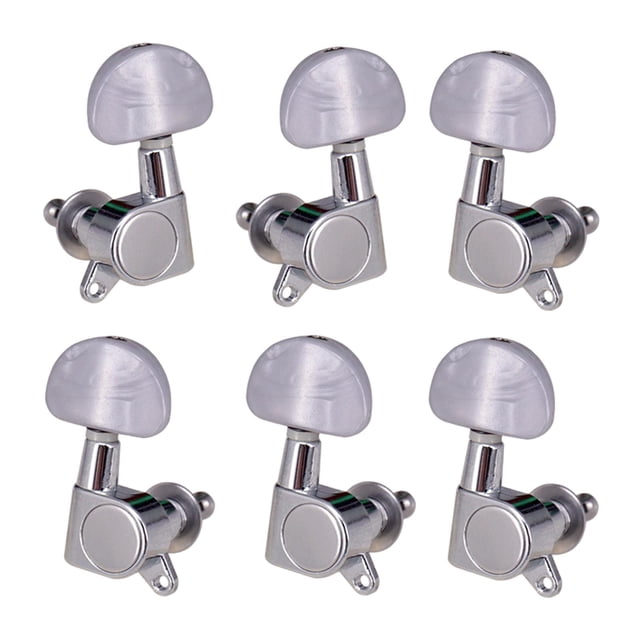 MERIGLARE 6 Pinces de Réglage, tuner de Guitare, machines de Réglage de Grover, Guitare folk Électrique 2L 4R Argent