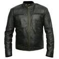 thumbnail image 1 of Vintage Brown Leather Jacket Mens Cafe Racer Leather Jacket Brown Leather Motorcycle Jacket Vintage Leather Jacket Brown Leather Moto Jacket size XXXS, 1 of 3
