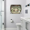 thumbnail image 2 of Vintage Farm Flower Bathroom Decor Wall Art Rustic Farmhouse Floral Butterfly Just Breathe Wooden Pictures Wall Decor Canvas Painting Prints Artwork Home Decorations Framed for Bedroom Kitchen 16"x12", 2 of 6