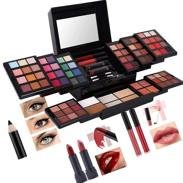 MISS ROSE Colors Cosmetic Makeup Palette Set Kit Combination,Professional Makeup Kit for Women Full Kit,Include Eyeshadow Palette/Lipstick/Concealer/Blush/Mascara/Foundation /Face Powder - Walmart.com