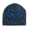 thumbnail image 3 of Roberto Cavalli ESZ026 D0174 Black/Aquamarine Jaguar Beanie Hat, 3 of 3
