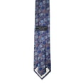 thumbnail image 3 of ROMARIO MANZINI Blue, White Floral on Purple PRINTED DESIGN TIE, 3 of 3