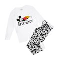 thumbnail image 1 of Disney - Set de Pijama Largo Snooze de Mickey Mouse para Mujer (Blanco, Negro), 1 of 6