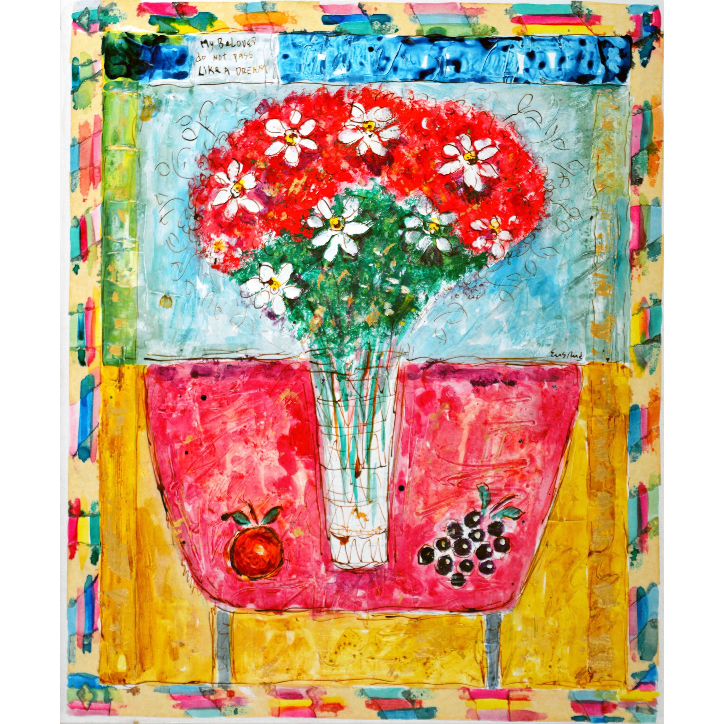 Marmont Hill "Beloved Bouquet Version 1" by Wayne Ensrud Painting Print on Canvas