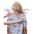 thumbnail image 3 of Pinspark Hospital Gowns Open Back for Women Bedridden Nightgowns Back Opening Short Sleeve Post Surgery Tear Away Adaptive Dresses, 3 of 6