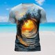 thumbnail image 3 of Tops para hombre, blusas y camisas de manga corta con cuello redondo para hombre, camiseta informal de verano con estampado de manga corta y cuello redondo para hombre, blusa para hombre, 3 of 4