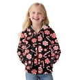 thumbnail image 4 of Xoenoiee Christmas Candy Print Fleece Full Zip Hoodies Oversized Kids Trendy Graphic Hoodies Pullover Sweatshirt for Teen Boys Girls Spring Fall Casual Tops with Pocket, 8-10 Years, 4 of 7