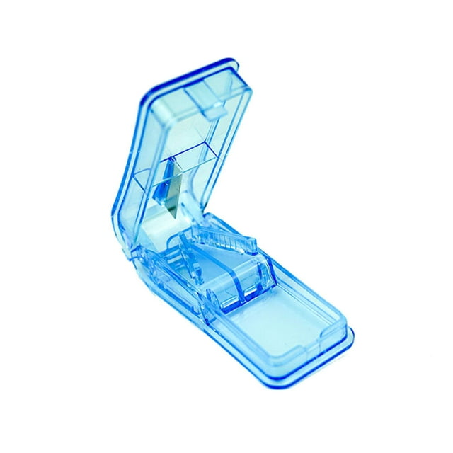 stanreset Stainless Steel Pill Splitter Transparent Tablet Crusher Rectangular Pill Divider