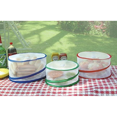 Handy Gourmet Set Of 3 Pop Up Food Covers Lids Container