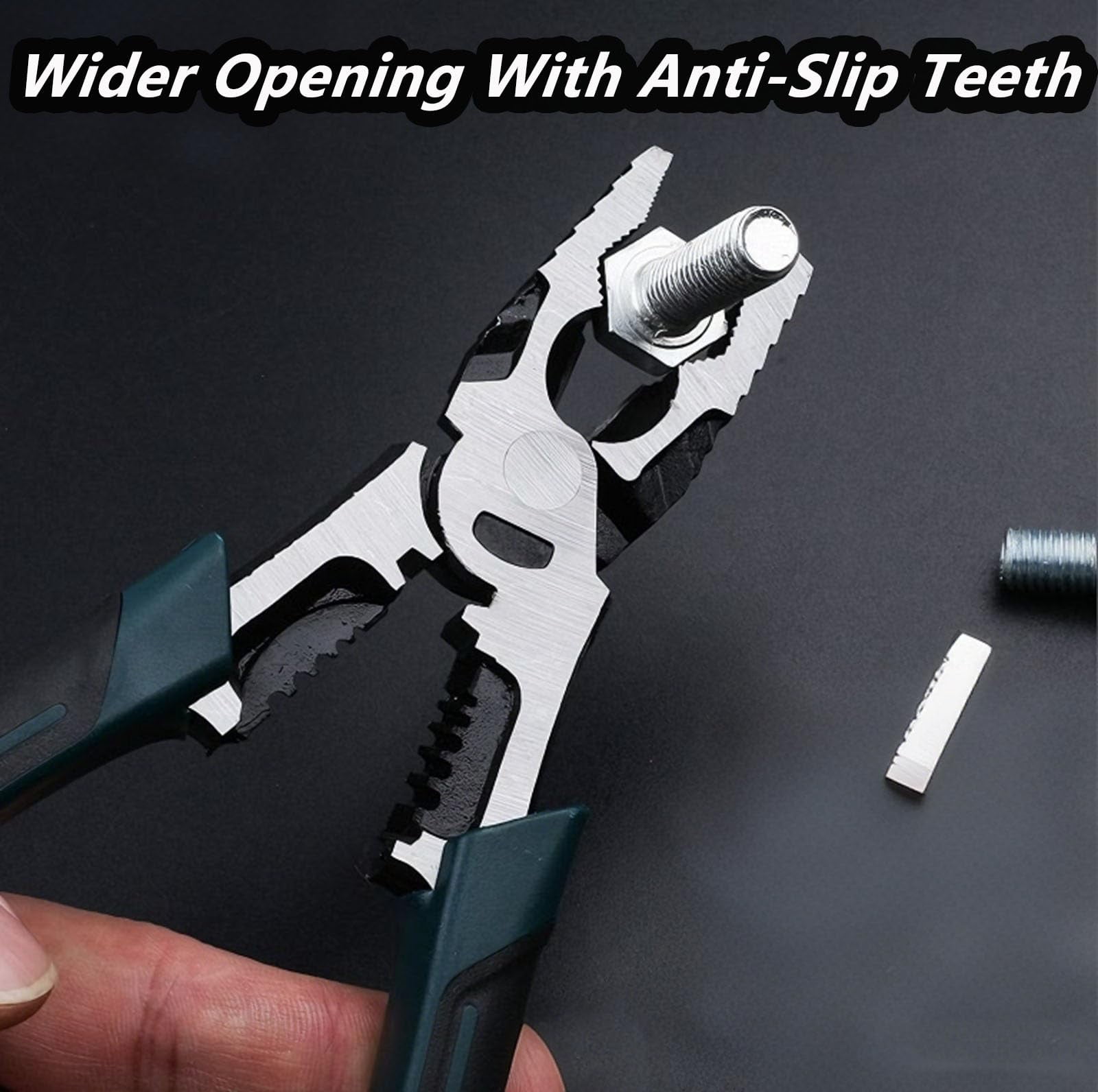 2026 New Industrial-Grade Multi-Function Cutting Pliers, 9-In-1 Multi-Functional Pliers Nail Puller/Wire Cutter/Stripper/Crimper-Compound Action Leverage Design, Cutting Tool For DIY & Home Use (1PC)