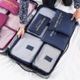 thumbnail image 2 of Bolsa de almacenamiento de gran capacidad para viaje, organizador de clasificación de ropa, equipaje, zapatos, Cubo de embalaje, 6 piezas, 2 of 5