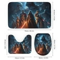thumbnail image 3 of 4 Pcs Shower Curtain Set Darth Vader Shower Curtain with 12 Hooks, Non-Slip Rugs,Toilet Lid Cover And Bath Mat for Bathroom Decor, 3 of 8