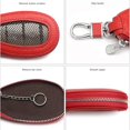 thumbnail image 3 of Funda universal de primera calidad para llavero de coche, de cuero genuino, para llavero inteligente de coche, para llavero remoto, color rojo, 3 of 5