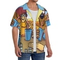 thumbnail image 2 of Saiise Scooby-Doo G Mens Front Pocket Hawaiian Shirts Casual Floral Shirts Short Sleeve Button Down Beach Tropical Shirts, 2 of 6