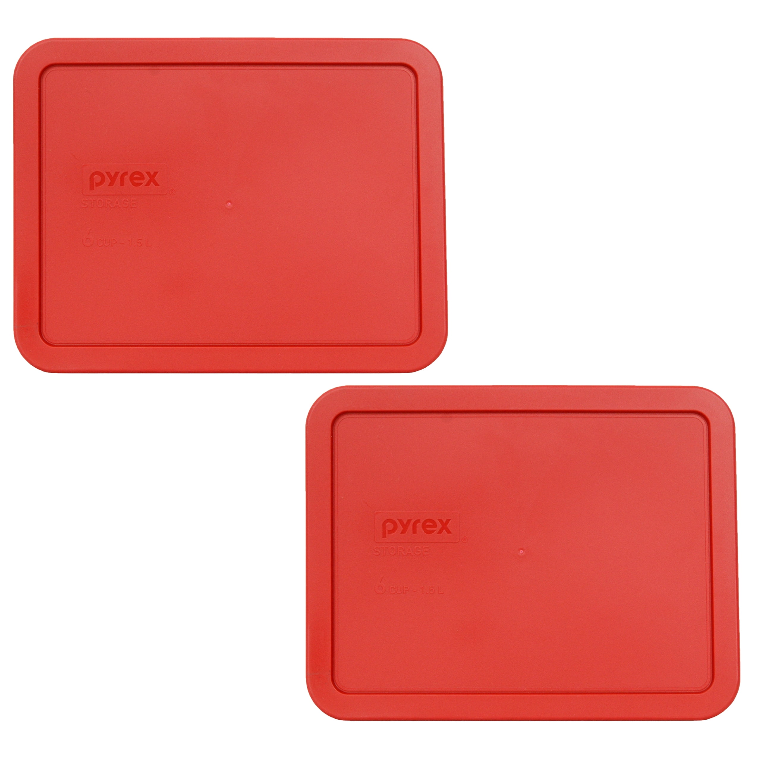 Pyrex 7211PC Poppy Red Rectangle Plastic Storage Replacement Lid Cover