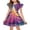 Dark Purple, variant on Grblisyd Girl Christmas Dress Little Kids Cute Flutter Sleeve A-Line Flowy Beach Dresses Fashion Casual Midi Sundress