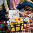 thumbnail image 5 of FORMRS Insulated Cooler Bag 24 Cans Capacity Soft Leakproof Lunch Box with Side Pockets, Orange Cocktails, 5 of 7