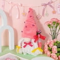 thumbnail image 7 of Mother's Day Gnome Decor, DIY Handmade Plush Mothers Day Gnome, Cute Faceless Dwarf Household Ornaments, for Bedroom Garden Mother's Decorations Home Decorations by AKLJWH - #05 Pink, 7 of 7