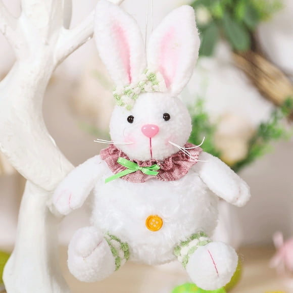 Hearth & Gear Easter Decorations Cartoon White Rabbit Doll Pendant Doll Pendant Mini Christmas Decorations for Tray Garland Beads Table Lamp Glass Shade Beads And Bead Garland Cordless Garland Outdoor
