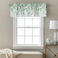 thumbnail image 3 of Spring Leaf Valance Curtain for Windows Watercolor Country Green Eucalyptus Leaves Plants Green Rod Pocket Curtain Valances Short Window Treatments for Kitchen Bathroom Laundry Basement 60 x 14 Inch, 3 of 9