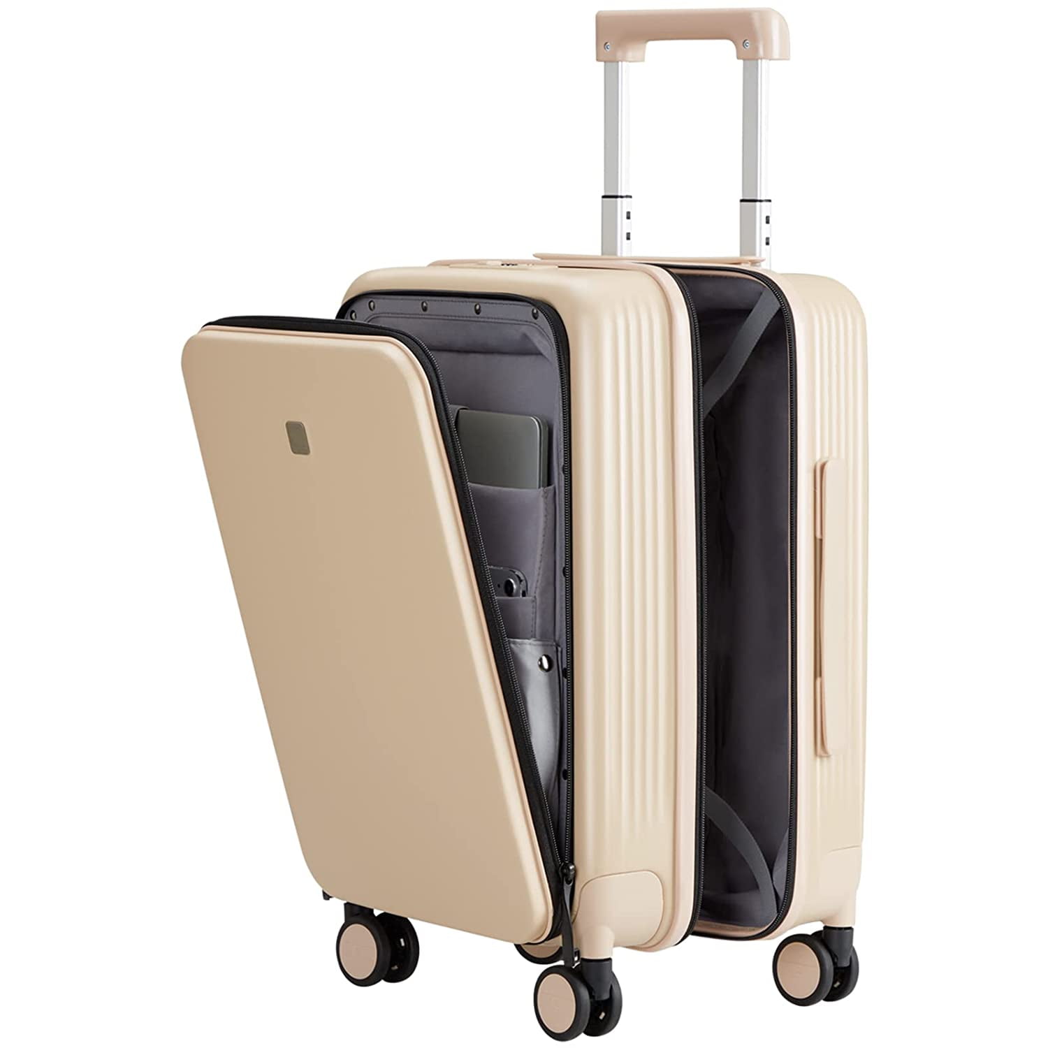 Hanke Upgrade Carry On Luggage with Front Laptop Pocket, 20 inch PC