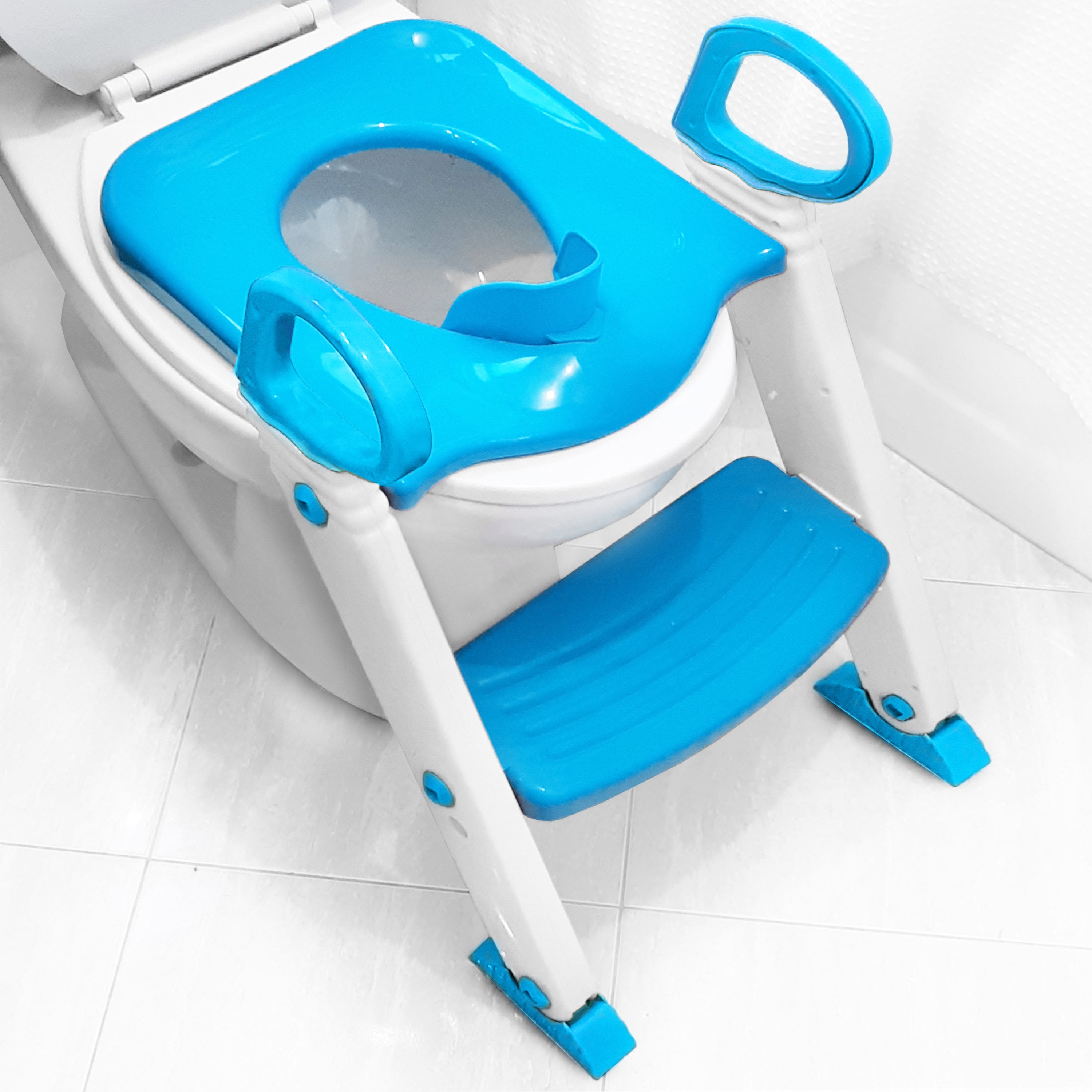 Toddler Kids Toilet Potty Trainer Seat Step Up Training Stool Chair With LaddeDQ 