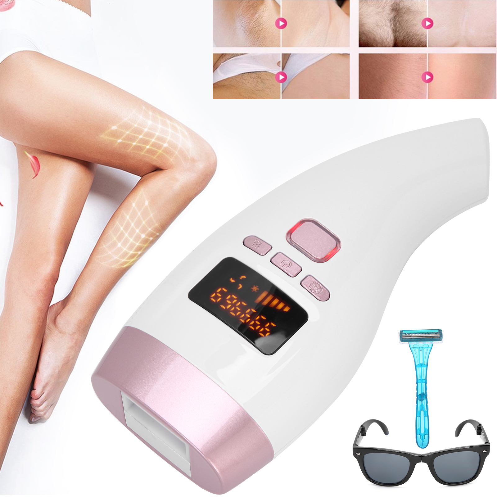 Ice Cooling Hair Removal Device, Safe And Reliable Painless Body