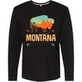 thumbnail image 3 of Inktastic Montana Gift Buffalo Silhouette Long Sleeve T-Shirt, 3 of 5